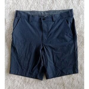 IZOD Golf Collection SHORTS Navy Blue Wicking Straight Mens 34x9" NWOT Read!